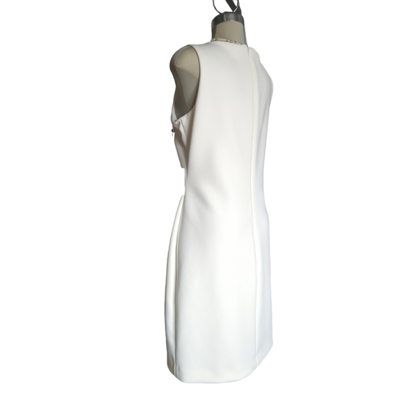 *New* Calvin Klein Ivory Embellished Luxury Dress Size 16 - Picture 11 of 14